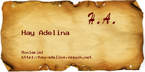 Hay Adelina névjegykártya